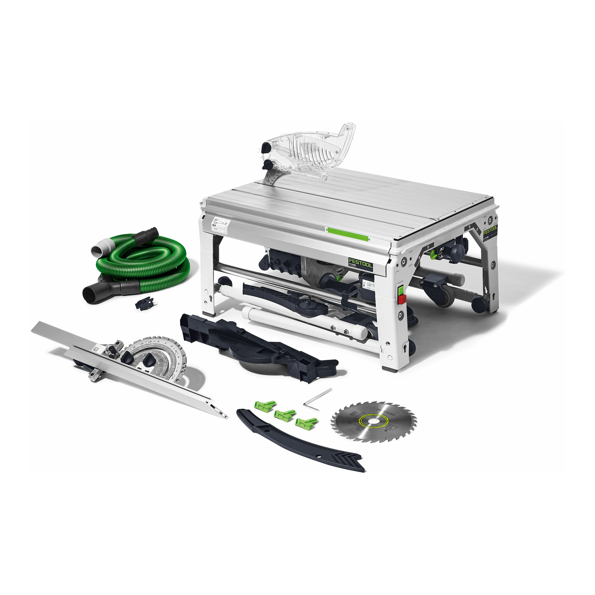 Festool CS 70 EBG PRECISIO Tischzugsäge aus Kunststoff und Metall mit Parallelanschlag und Sägeblatt für Holz oder Kunststoff, 2200 Watt - 574776