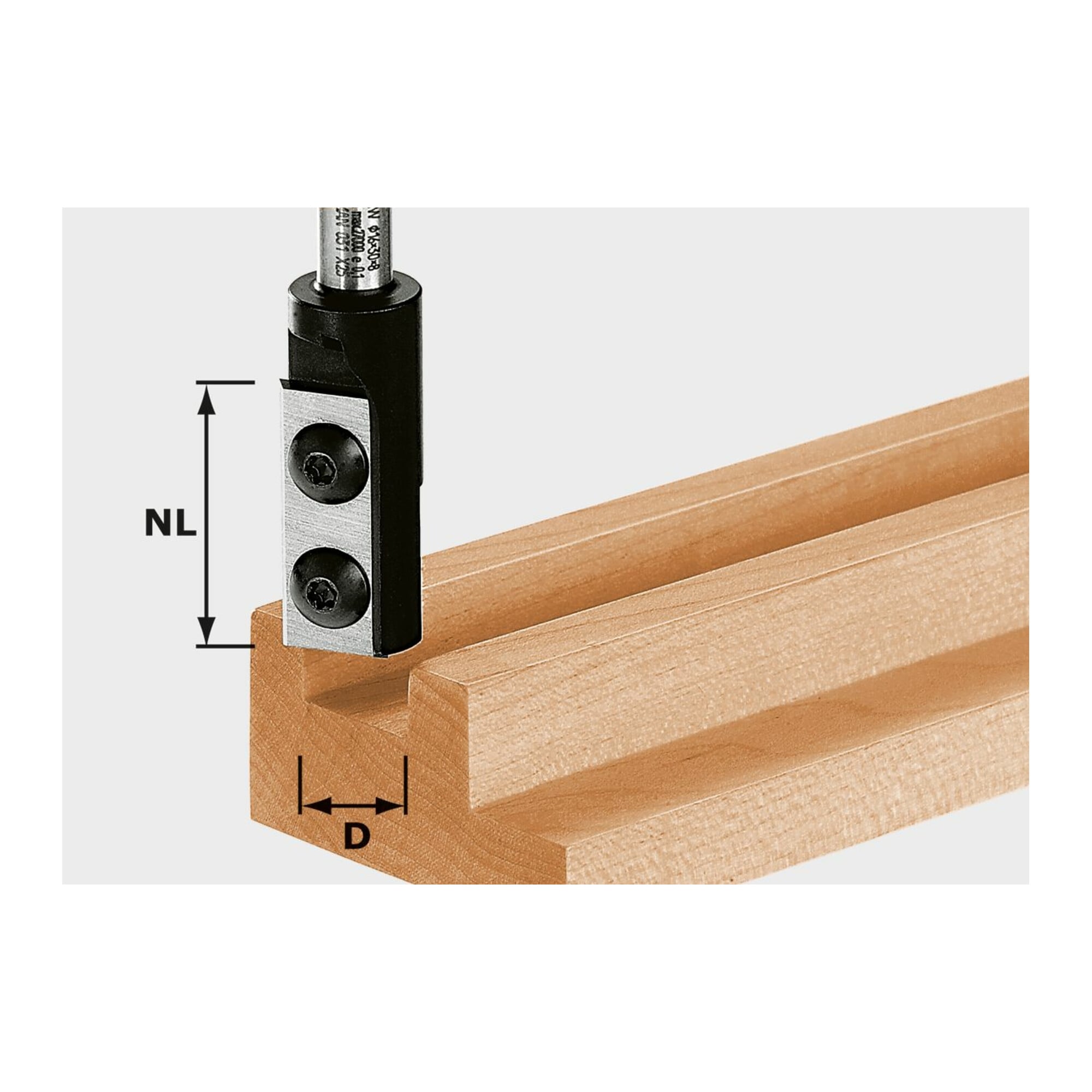 Festool Wendeplatten-Nutfräser HW Schaft 8 mm HW S8 D12/30 WP Z1