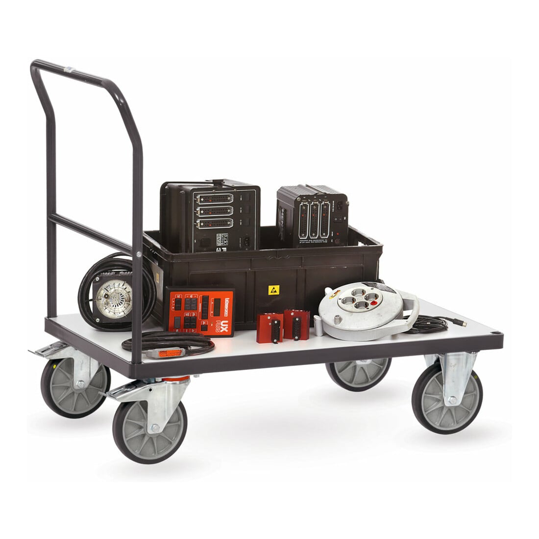 fetra Chariot à arceau ESD 9501 - charge max. 600kg Pneus TPE