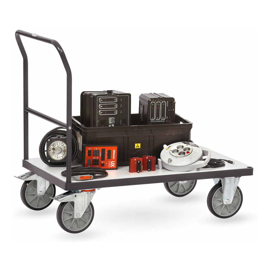 fetra Chariot à arceau ESD 9502 - charge max. 600kg Pneus TPE