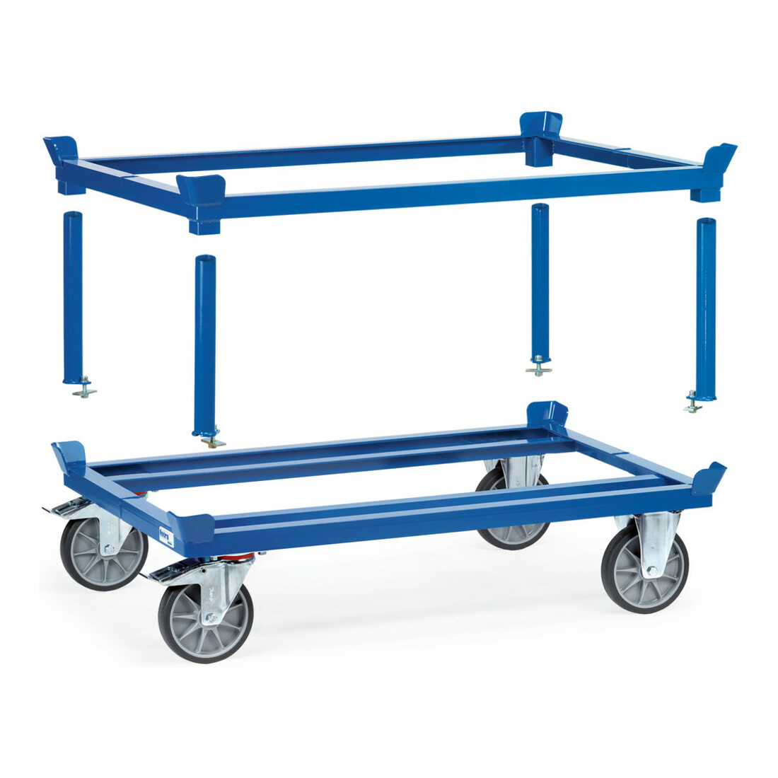 fetra Chariot à palettes 22799 - plateau 810x610mm pneus TPE