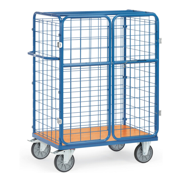 fetra Chariot à paquets 8481-3 DG-parois DF-portes - charge max. 600kg TPE-pneus