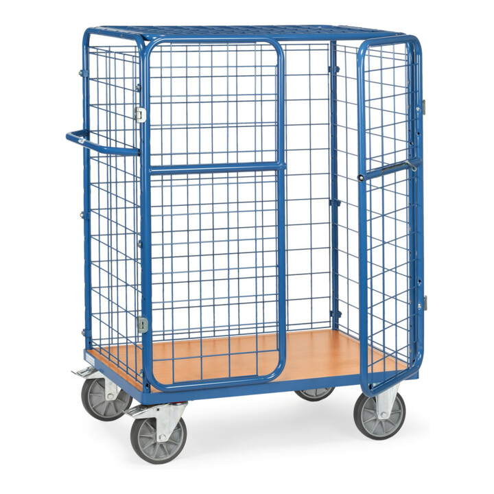 fetra Chariot à paquets 8482-3D DG-Murs DF-Portes Toit - charge max. 600kg Pneus TPE