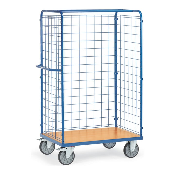 fetra Chariot à paquets 8582-1 parois grillagées - charge max. 600kg pneus TPE