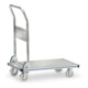 fetra Chariot à plate-forme en aluminium 3120 - charge max. 150 kg, pneus pleins-1