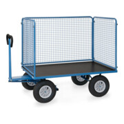 fetra Chariot à plate-forme manuelle 6445L - charge max. 1000kg, pneus gonflables-5