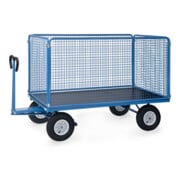 fetra Chariot à plate-forme manuelle 6446L - charge max. 1250kg, pneus gonflables-2