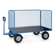 fetra Chariot à plate-forme manuelle 6446L - charge max. 1250kg, pneus gonflables-4