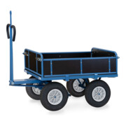 fetra Chariot à plateau 6454PZ avec œillet de traction bleu poudré-1