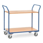 fetra chariot à plateaux 1600, capacité de charge 200kg pneus TPE, 2 plateaux, 2 poignées de poussée-2