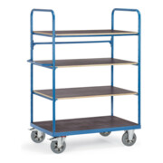 fetra Chariot à plateaux 18302 - charge max. 1200kg Pneus élastiques-2