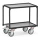 fetra Chariot à plateaux 2 plateaux avec rebord- Grey Edition-1