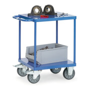 fetra Chariot à plateaux 2496B avec plateaux en tôle d'acier - force 500kg pneus TPE-2