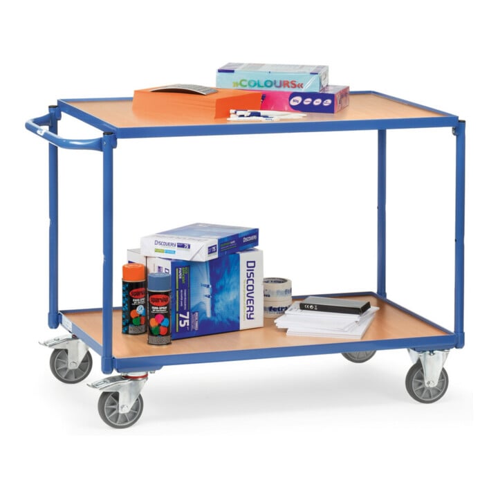 fetra Chariot à plateaux 2940 - force 300kg pneus TPE