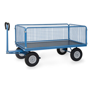 fetra Chariot à plateaux 6436P, revêtement poudre RAL 5007