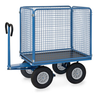 fetra Chariot à plateaux 6444P, revêtement poudre RAL 5007