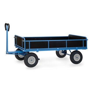 fetra Chariot à plateaux 6456P bleu avec surface de chargement 60 × 60 mm