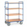 fetra Chariot à étagères, pneus TPE, 1 étagère fixe et 3 étagères-2