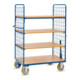 fetra Chariot à plateaux 8413 pour transport en série bleu revêtement poudre