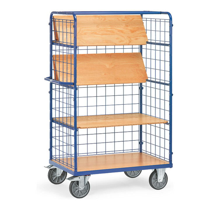 fetra Chariot à plateaux 8462-1 - charge max. 600kg Pneus TPE