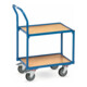 fetra Chariot à plateaux avec barre de poussée tubulaire Hauteur des plateaux 623 mm