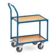 fetra Chariot à plateaux avec barre de poussée tubulaire Hauteur des plateaux 623 mm-2