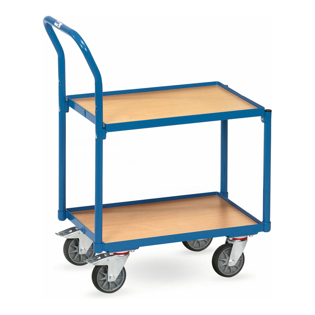 fetra Chariot à plateaux avec barre de poussée tubulaire Hauteur des plateaux 623 mm