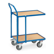fetra Chariot à plateaux avec barre de poussée tubulaire Hauteur des plateaux 724 mm-2