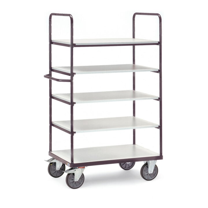 fetra Chariot à plateaux ESD 9341 - charge max. 600kg Pneus TPE-ESD