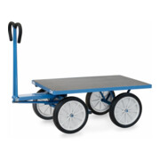 fetra Chariot à plateaux manuels 6404V - force 1000kg pneus pleins-2