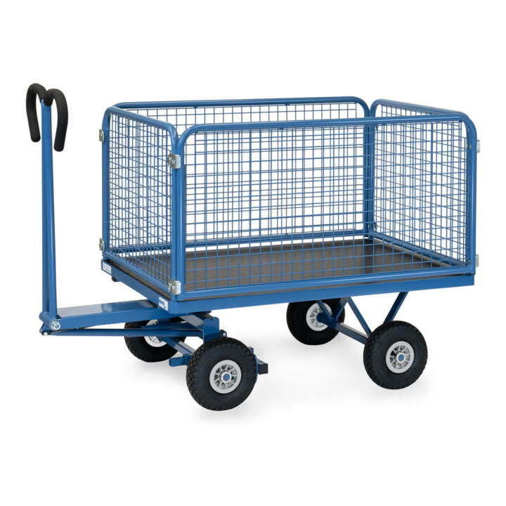 fetra Chariot à plateaux manuels 6433L - charge max. 700kg, pneus gonflables