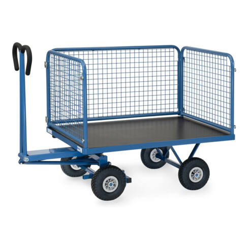 fetra Chariot à plateaux manuels 6433L - charge max. 700kg, pneus gonflables