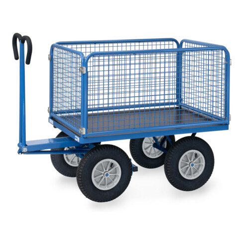 fetra Chariot à plateaux manuels 6434L - charge max. 1000kg, pneus gonflables