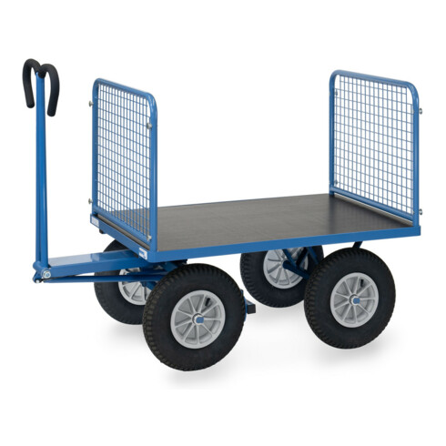 fetra Chariot à plateaux manuels 6434L - charge max. 1000kg, pneus gonflables