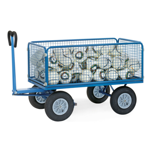 fetra Chariot à plateaux manuels 6435L - charge max. 1000kg, pneus gonflables