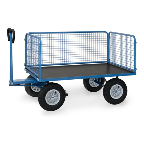 fetra Chariot à plateaux manuels 6435L - charge max. 1000kg, pneus gonflables