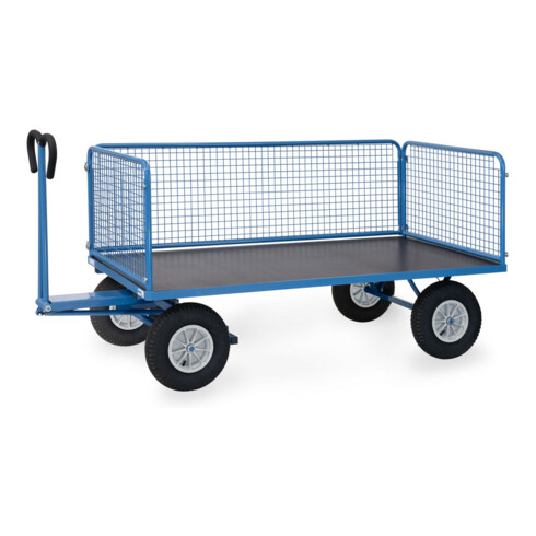 fetra Chariot à plateaux manuels 6436L - charge max. 1250kg, pneus gonflables