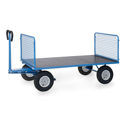 fetra Chariot à plateaux manuels 6436L - charge max. 1250kg, pneus gonflables