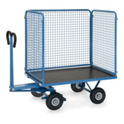 fetra Chariot à plateaux manuels 6443L - charge max. 700kg, pneus gonflables-4