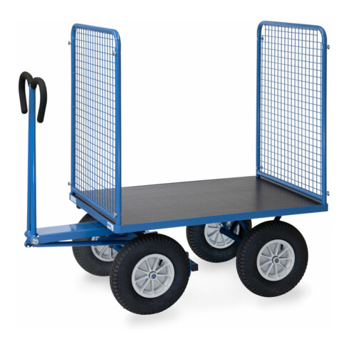 fetra Chariot à plateaux manuels 6444L - charge max. 1000kg, pneus gonflables