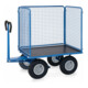fetra Chariot à plateaux manuels 6444L - charge max. 1000kg, pneus gonflables-4