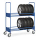 fetra Chariot à pneus 4586 - charge max. 250kg Pneus TPE