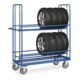 fetra Chariot à pneus 4596 - charge max. 400kg pneus TPE