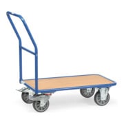 fetra Chariot de magasin 2102, capacité 400kg, pneus TPE, 1 barre de poussée-2