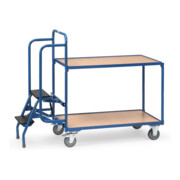 fetra Chariot de préparation de commandes 2105 - charge max. 250kg pneus TPE-2