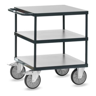 fetra Chariot de table 2417-7016 anthracite RAL 7016 en acier tubulaire peint par poudre