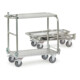 chariot pliable fetra en aluminium, charge max. 200kg, pneus TPE, 2 poignées pliantes, plate-forme de table pliante-1