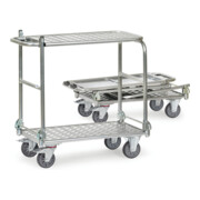 chariot pliable fetra en aluminium, charge max. 200kg, pneus TPE, 2 poignées pliantes, plate-forme de table pliante-2