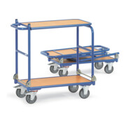 chariot pliable fetra, charge max. 250kg, pneus TPE, 2 poignées pliantes, plate-forme de table pliante