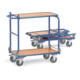 fetra Chariot pliant KW 4, capacité de charge 250kg, pneus TPE, 2 arceaux rabattables, plate-forme de table rabattable